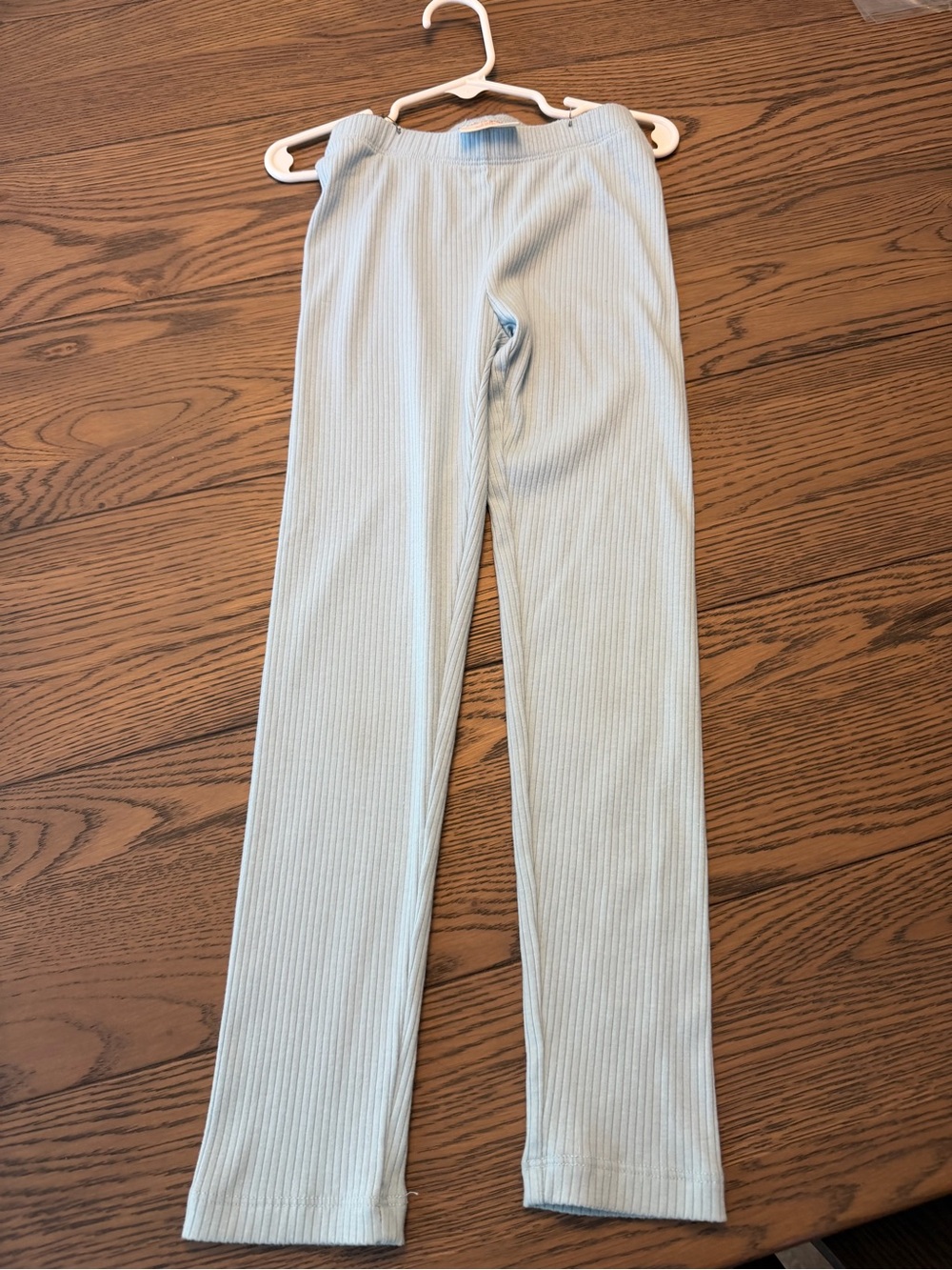 Girls Cat and Jack Light Blue Ribbed Leggings